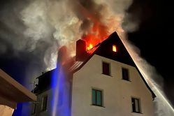 Dachstuhlbrand in Mülsen St. Jacob